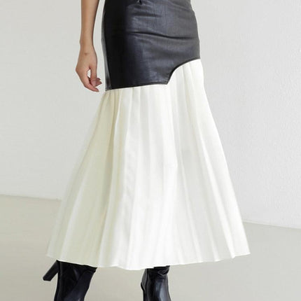 Elegant Pleated High Waist Midi Skirt for Spring 2022 - Stylish and Flattering Design
