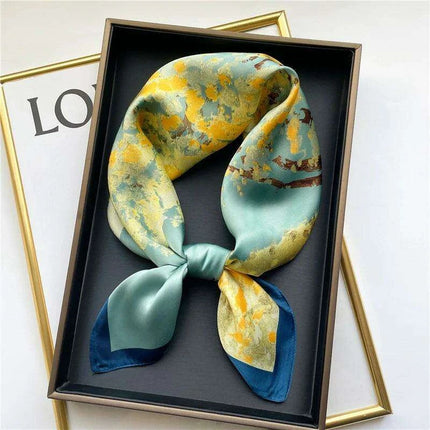 Elegant 70x70CM Printed Polyester Scarf for Timeless Style