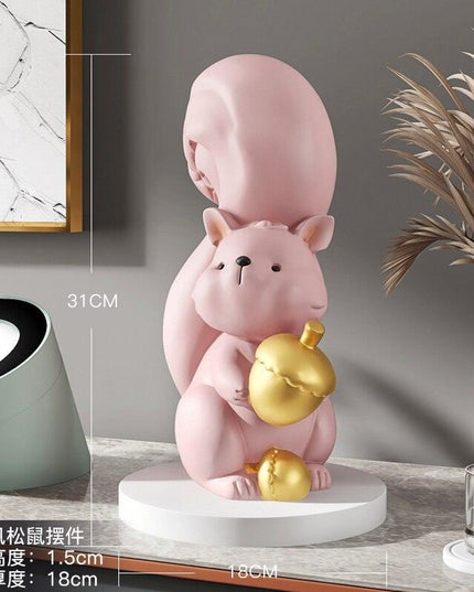 Charming Handcrafted Squirrel Figurine Ornaments for a Stylish Home Makeover