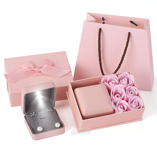 Elegant Artificial Rose Jewelry Chest