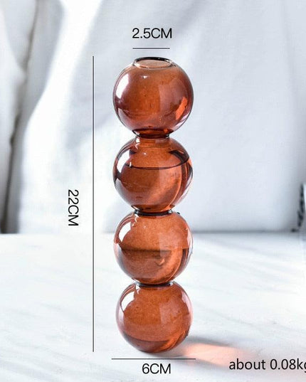 Handcrafted Nordic Bubble Glass Vase: Elegant Floral Display for Modern Homes