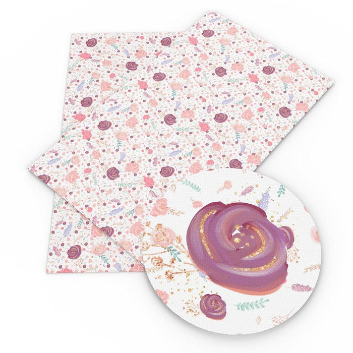 Floral Fantasy Synthetic Leather Sheets - Crafters' Delight