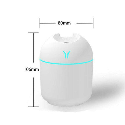 Compact Ultrasonic Essential Oil Diffuser - Mini AromaBreeze Humidifier with LED Light for Travel Relaxation
