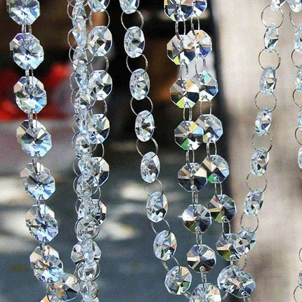 Radiant Diamond Sparkle Acrylic Bead Room Divider for Elegant Home Decor