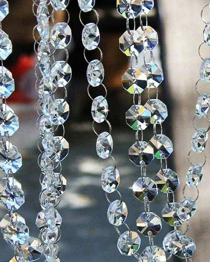 Radiant Diamond Sparkle Acrylic Bead Room Divider for Elegant Home Decor