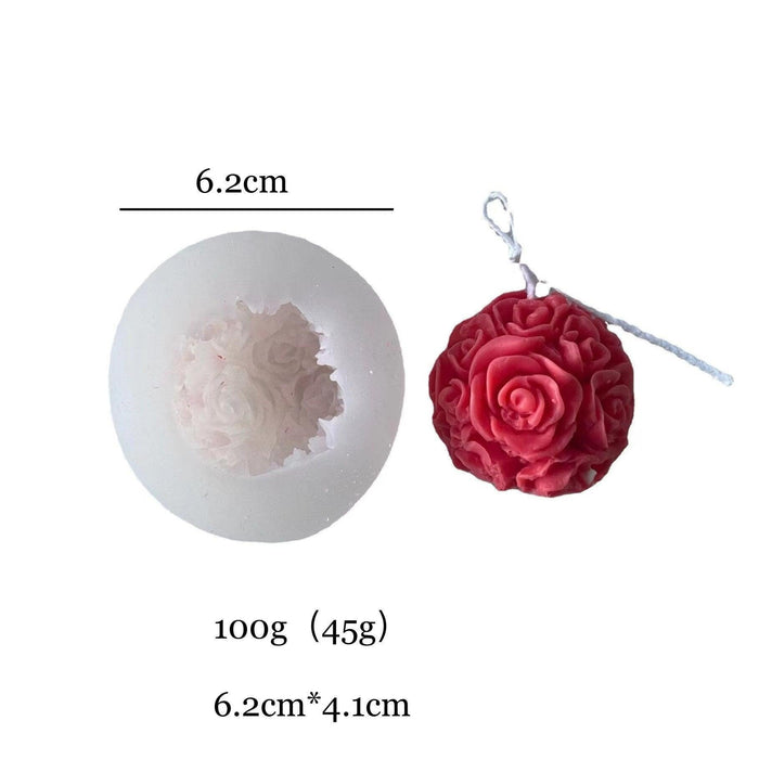 Valentine's Day Rose Silicone Mold for DIY Aromatherapy Candles