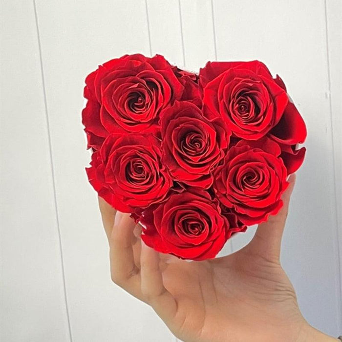Everlasting Love Rose - Heart-Shaped Bucket Box - Enchanting Valentine's Day Present for Enduring Beauty