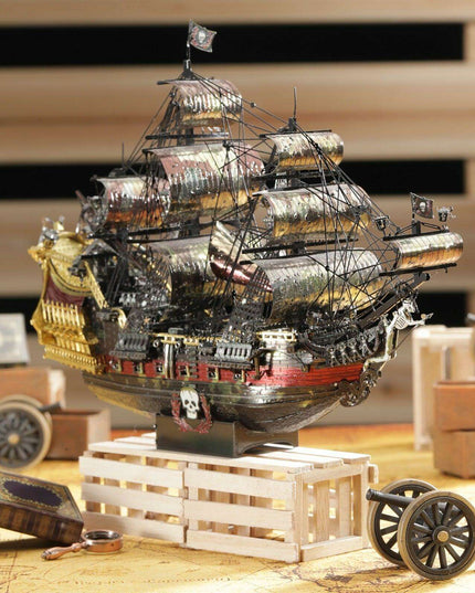 Queen Anne's Revenge: 3D Metal Pirate Ship Puzzle Kit