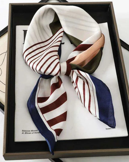 Elegant Leopard Print Silk Scarf - Premium Women's Fashion Accessory