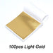 100-Piece Assorted Gold and Silver Metallic Foil Craft Paper Sheets