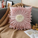 Pink and White Velvet Tufted Decorative Pillow Set