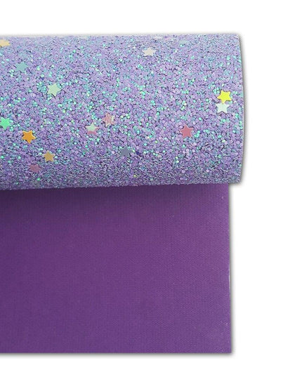 Sparkling Purple Chunky Glitter Fabric Roll - Must-Have for Creative DIY Projects