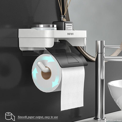Self-adhesive Toilet Paper Holder Stand with No Drill Installation