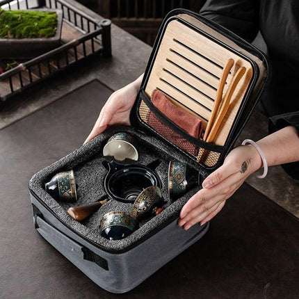 Revolutionary Spinning Porcelain Tea Set for Effortless Brewing