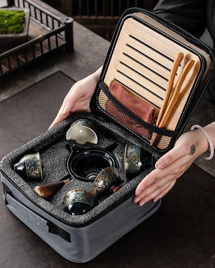 Revolutionary Spinning Porcelain Tea Set for Effortless Brewing