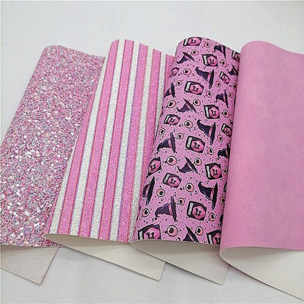 Enchanting Leopard Faux Leather Craft Kit - Spooky Pumpkin Ghosts for Halloween DIY Projects