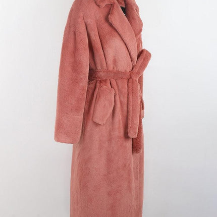 Opulent Faux Rabbit Fur Coat - Transform Your Winter Wardrobe