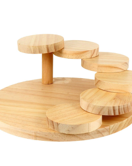 Elegant Japanese Wooden Serving Platter - Perfect for Sushi, Dim Sum, and Desserts