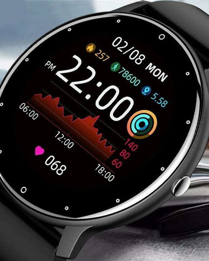 LIGE 2023 Men's Touch Screen Fitness Smart Watch: Health Tracker with IP67 Waterproof and Long-Lasting Battery