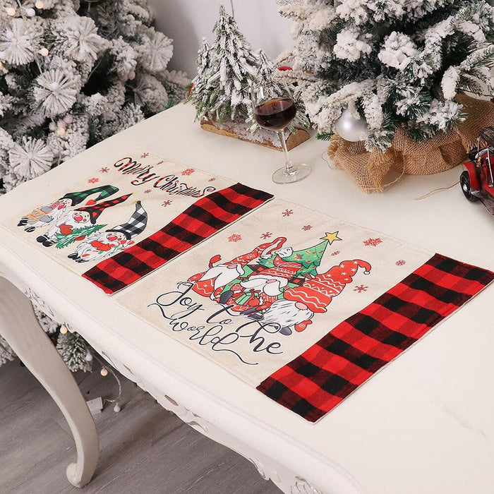 Whimsical Gnome-Themed Christmas Chair Cover - Festive Home Accent