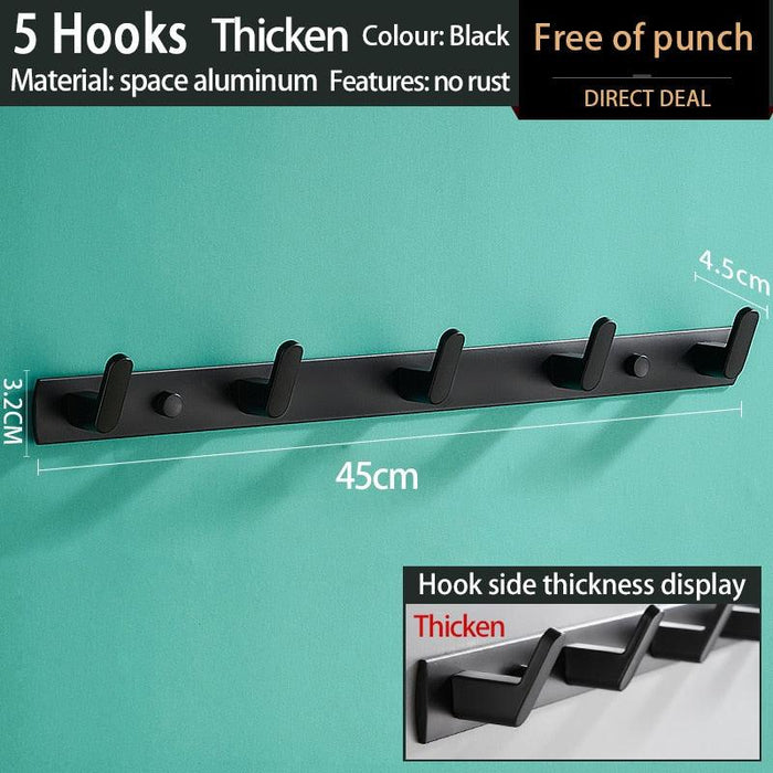 Space-Saving Aluminum Hook Organizer: Efficient and Stylish Storage for Any Room