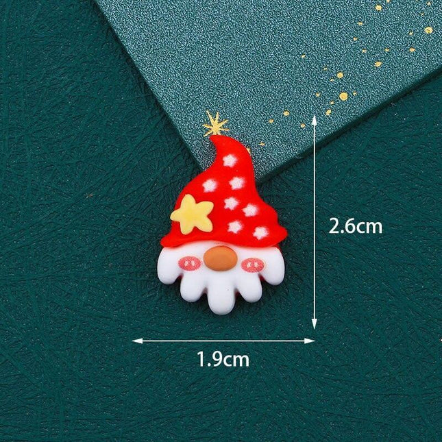 Elegant 3D Resin Santa and Christmas Deer Cabochon - Elevate Your Creative Projects