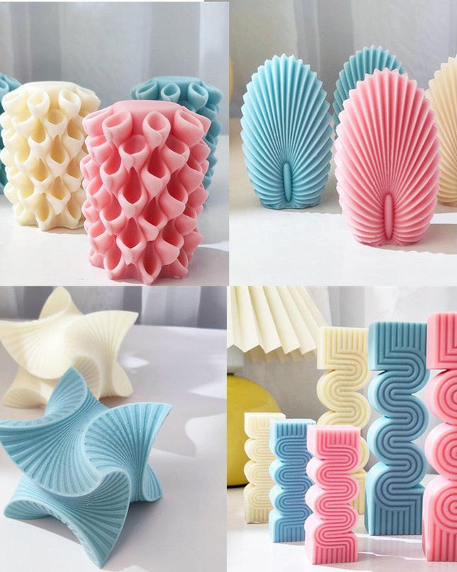 Creative Spiral Pillar Silicone Mold for Unique Candle and Soap Crafting!