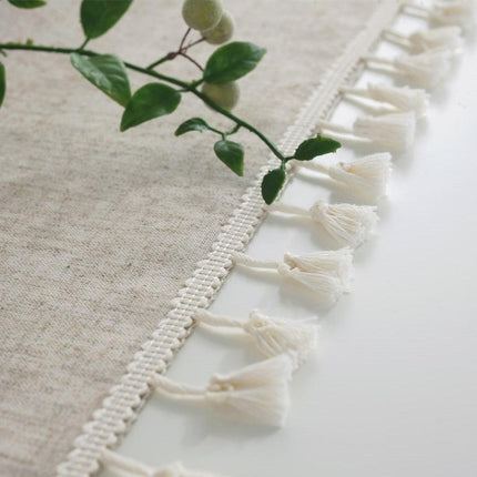 Chic Cotton-Linen Tablecloth Set for Dining, Photography, and Home Decor