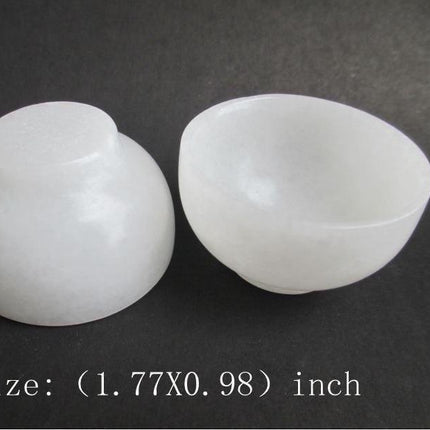 Elegant Handcrafted White Jade Teacup Set for Gongfu Tea Enthusiasts