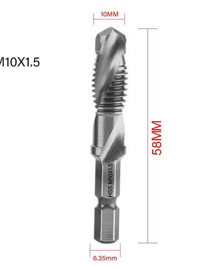 Precision Tap Set with Titanium Coating and Spiral Flute Design for Efficient Tapping and Chamfering