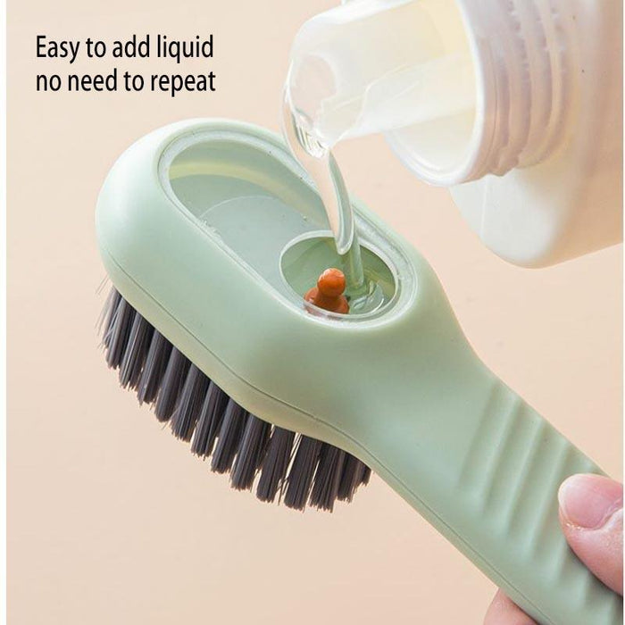 Automatic Soap Dispensing Shoe and Clothing Brush Combo - All-in-One Cleaning Solution