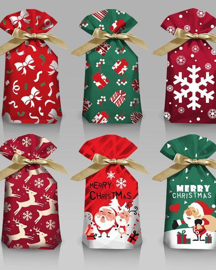 Santa's Festive Treats Gift Bag Set - 5-Piece Collection
