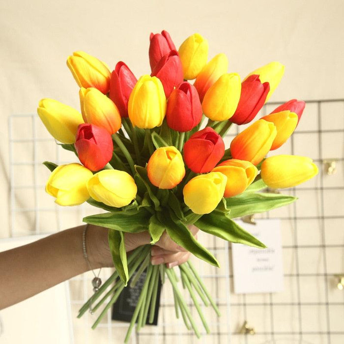 Artificial Tulip Flower Bundle - Set of 10