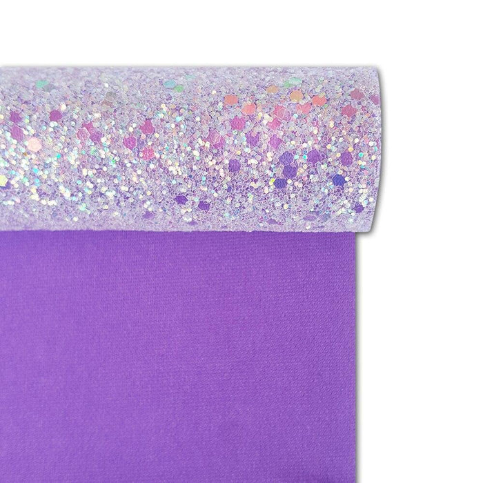 Purple Sparkle Glitter Fabric Roll - Crafting Material for Glamorous DIY Projects