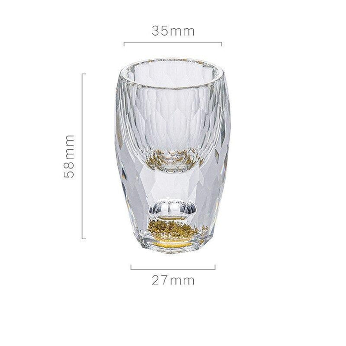 Luxurious Gold Foil Crystal Glass Tumblers for Sophisticated Drinking Moments