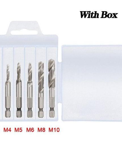 Precision Tap Set with Titanium Coating and Spiral Flute Design for Efficient Tapping and Chamfering