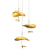 Lotus Leaf Pendant Lights: Gold Art Deco Luminaires - Elegant Hanging Fixtures with a Zen Vibe