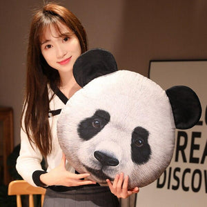 40cm High Quality Simulation Panda Bear Pig Plush Pillow Stuffed Animal Soft Waist Cushion Kids Birthday Gift Home Decor-0-Très Elite-White-40x40cm-Très Elite