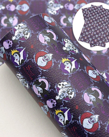 Whimsical Halloween Witch Faux Leather Crafting Sheets Set - Creative Art Supplies