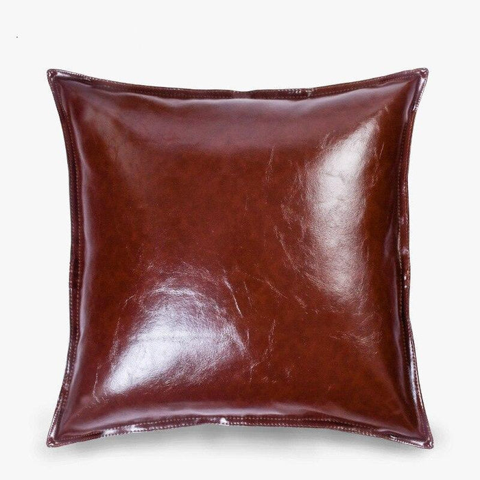 Luxurious PU Leather Pillow Cover - Stain-Resistant Sofa Cushion Protector