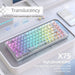 82 Keys Gamer Mechanical Keyboard Bluetooth-Compatible Transparent Crystal Gaming Keyboard 2.4G RGB Light Hot Swap