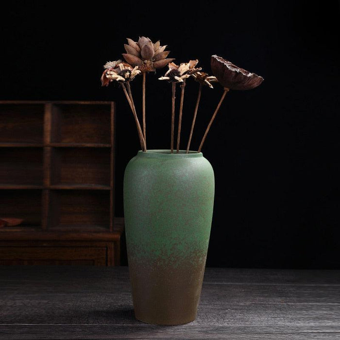 Antique Chinese Zen Porcelain Floral Vase