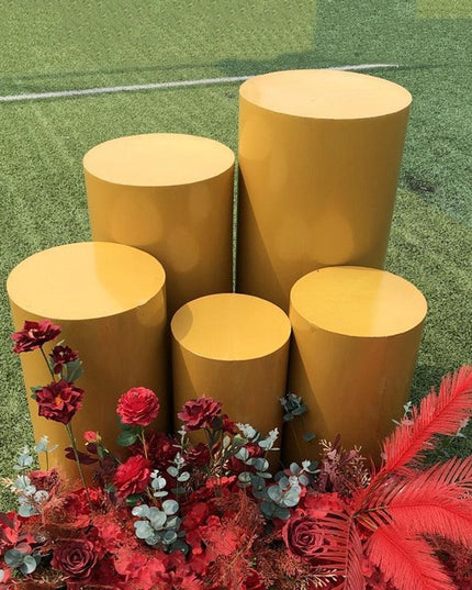 Elegant Iron Art Cylinder Centerpiece Set for Weddings and Special Events