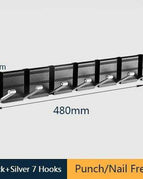 Black Silver 7 Hooks