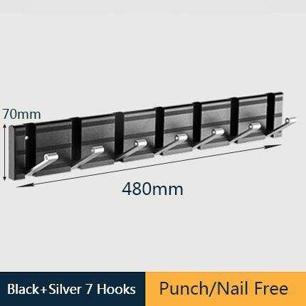 Modern Electroplated Aluminum Wall Hook Set - Elegant Storage Solution