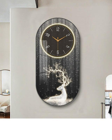 Chic Botanical Elegance - Sophisticated Wall Clock for Home and Dining Spaces