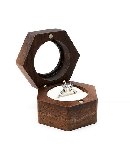 Vintage-Inspired Travel Jewelry Box with Ring Holder - Elegant Storage for Special Occasions