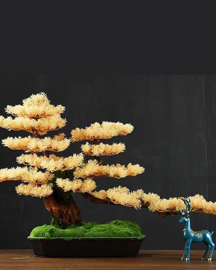 Tranquil Retreat Faux Pine Bonsai - Elegant Zen Decor Element