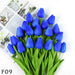 31-Piece Artificial Tulip Flower Bouquet - Perfect for Wedding & Home Decor