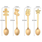 4pcs spoon gold